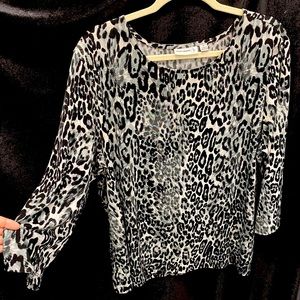 SOLD_Leopard Print Silky Knit Top